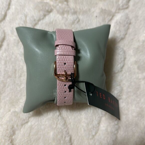 Ted Baker Phylipa Pink Silver Rose Gold Iconic Bow Leather Strap Quartz Watch - Picture 8 of 16